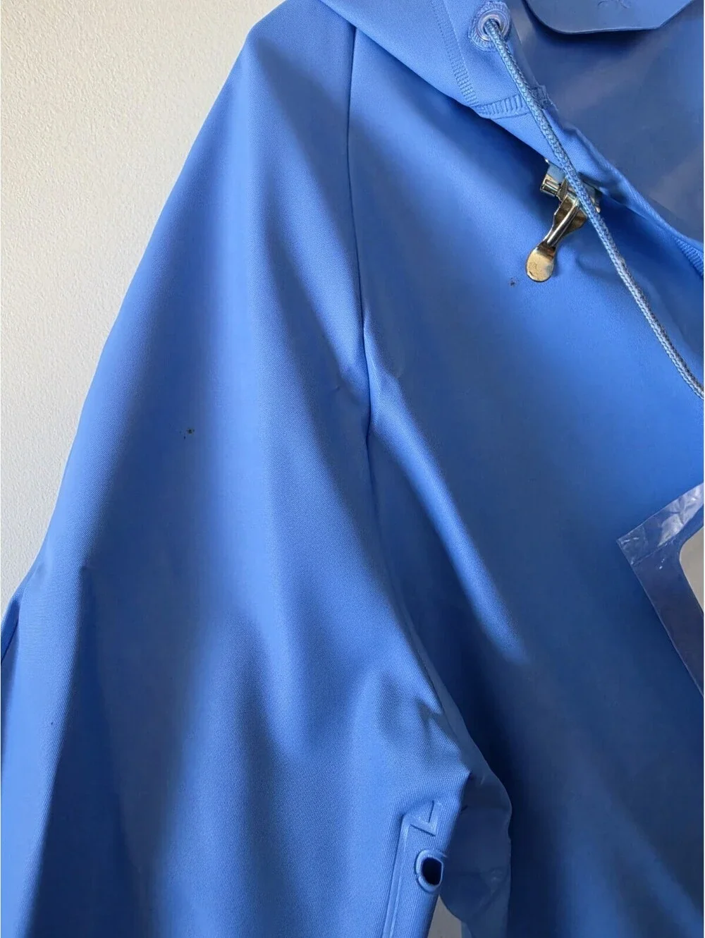 Vintage Care Bears Kids Blue Vinyl Raincoat 6X NWT Made in Taiwan Rare